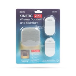 2 v 1 bezdrôtový zvonček a nočné svetlo - Kinetic - 2 externé jednotky - biely