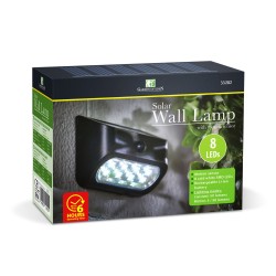 Solárne svietidlo s pohybovým senzorom – 14 x 6,5 x 10 cm – 8 x SMD LED