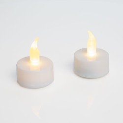 LED čajová sviečka - biela - 2 ks / blister