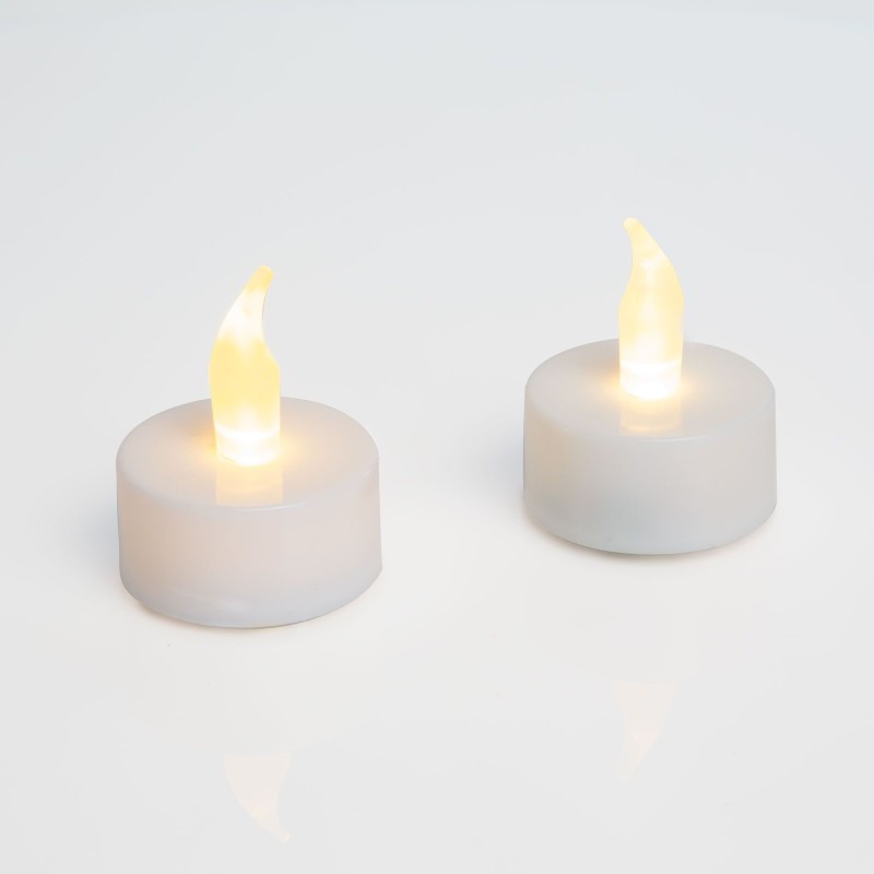 LED čajová sviečka - biela - 2 ks / blister