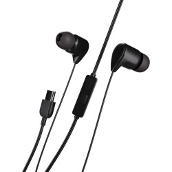 Maxell BASS13 káblové slúchadlá - čierne - USB-C (EB10)