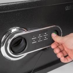 Digitálny trezor s čítačkou odtlačkou prstov a tlačidlami - 350 x 250 x 250 mm