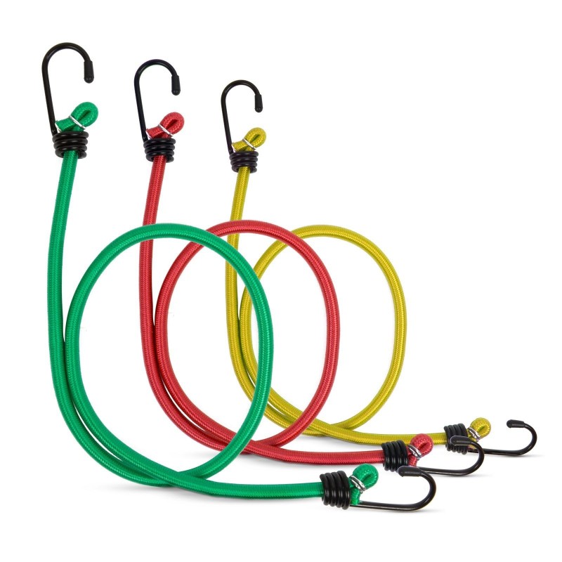 Sada gumených upevňovacích popruhov - 2 ks x 45 - 60 - 80 cm