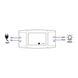 Smart Wi-Fi skrytý prepínač - 90-250V, 16A - Amazon Alexa, Google Home, IFTTT kompatibilita