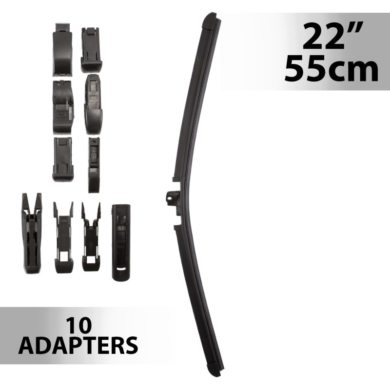 Stierač 22"/55 cm - s 10 adaptérmi