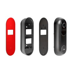 Sada smart Wi-Fi videovrátnika - s akumulátorom,12V - MicroSD, FHD, PIR - čierna