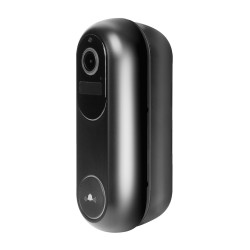 Sada smart Wi-Fi videovrátnika - s akumulátorom,12V - MicroSD, FHD, PIR - čierna