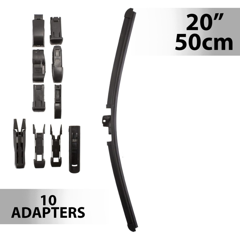 Stierač 20"/50 cm - s 10 adaptérmi