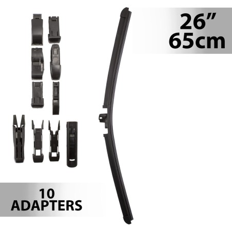 Stierač 26"/65 cm - s 10 adaptérmi