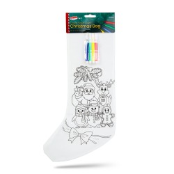 Vyfarbovateľná mikulášska čižma – so 4 fixkami – 4 druhy – 41 x 21 cm