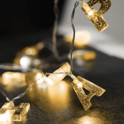 Narodeninová LED sveteľná reťaz - "Happy Birthday" - 13 LED - 2 x AA - 2 m