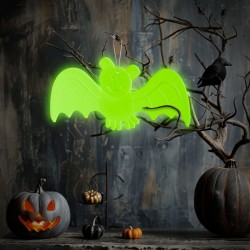 Halloweenska fosforeskujúca dekorácia - netopier - 20 x 10 cm