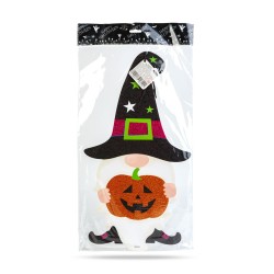Halloweenska dekorácia - trpaslík - zavesiteľná - pena - 44 x 26 cm