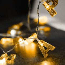 Narodeninová LED sveteľná reťaz - "Happy Birthday" - 13 LED - 2 x AA - 2 m