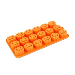 Halloweenská forma na ľad, silikónová - 18 ks tekvíc - 21 x 11 cm