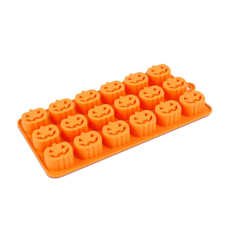 Halloweenská forma na ľad, silikónová - 18 ks tekvíc - 21 x 11 cm