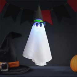 Halloweensky osvetlený dekor - duch - zavesiteľný - RGB LED - 70 x 50 cm