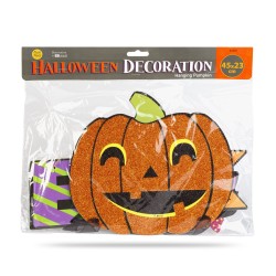 Halloween dekorácia - tekvica - závesná - 45 x 23 cm