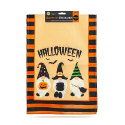 Halloween-ová dekorácia - obrus na stôl - s halloweenovými motívmi - 184 x 33 cm