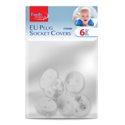 Sada ochrany zásuviek - SK / CZ - plast - biela - 6 ks / balenie