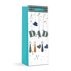 Taška na fľaše - papier, vianočná - 360 x 127 x 83 mm - 2 druhy / balenie