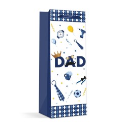 Taška na fľaše - papier, vianočná - 360 x 127 x 83 mm - 2 druhy / balenie