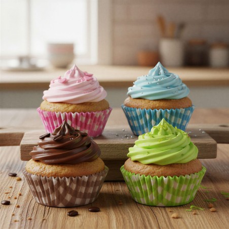 Sada muffin foriem - kockované - 100 ks / balenie