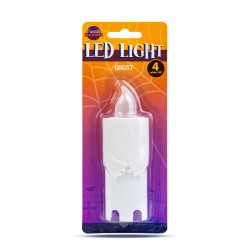 Halloweensky LED lampáš - duch - 4 farebný LED - 12 x 4,5 x 3 cm
