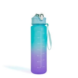 Športová fľaša - 750 ml - opálová - modro-fialový farebný prechod