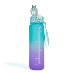 Športová fľaša - 750 ml - opálová - modro-fialový farebný prechod