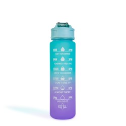 Športová fľaša - 750 ml - opálová - modro-fialový farebný prechod