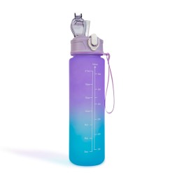 Športová fľaša - 750 ml - opálová - modro-fialový farebný prechod