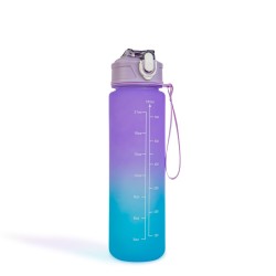 Športová fľaša - 750 ml - opálová - modro-fialový farebný prechod