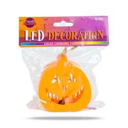 Halloweenska LED dekorácia - tekvica - RGB LED - 3 x LR1130 - 8,5 x 9 x 4 cm
