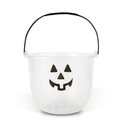 Halloweenová dekorácia - vedro - 2 druhy - 20 x 16 cm