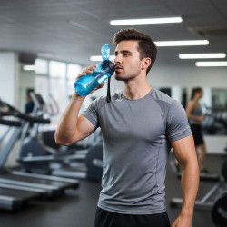Športová fľaša - plastová, priehľadná - 600 ml - 3 farby