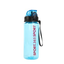 Športová fľaša - plastová, priehľadná - 600 ml - 3 farby