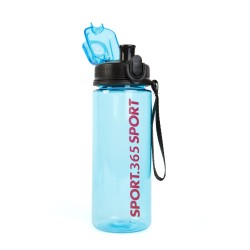 Športová fľaša - plastová, priehľadná - 600 ml - 3 farby