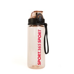 Športová fľaša - plastová, priehľadná - 600 ml - 3 farby