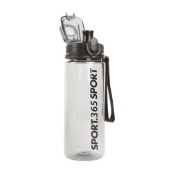 Športová fľaša - plastová, priehľadná - 600 ml - 3 farby