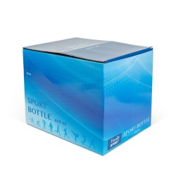 Športová fľaša - plastová, priehľadná - 600 ml - 3 farby