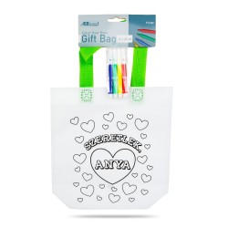 Darčeková taška na vyfarbenie – so 4 fixkami – 24 x 22 cm – 2 druhy
