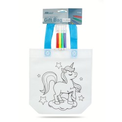 Darčeková taška na vyfarbenie – so 4 fixkami – 24 x 22 cm – 2 druhy