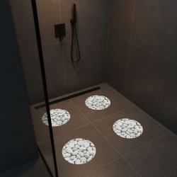 Samoľepiaca protišmyková podložka – kamenný vzor – 19 cm – 4 ks / balenie