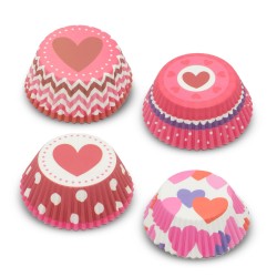 Sada muffin foriem - srdiečka - 100 ks / balenie