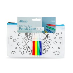 Vyfarbovateľný peračník – so 4 fixkami – 21 x 12 cm – 3 druhy
