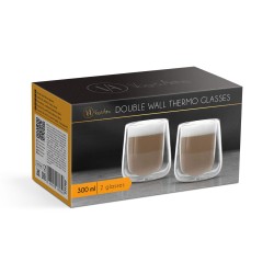 Dvojstenná sklenená šálka - 300 ml - 2 ks / balenie