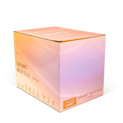 Športová fľaša - plastová, priehľadná - 550 ml - v 3 farbách