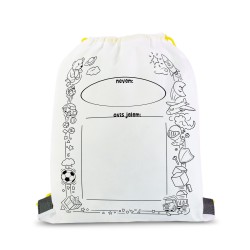 Vyfarbovateľný vak na prezúvky – so 4 fixkami – 33 x 27 cm