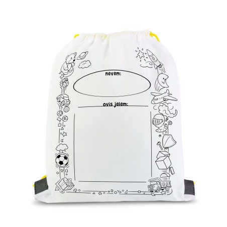 Vyfarbovateľný vak na prezúvky – so 4 fixkami – 33 x 27 cm